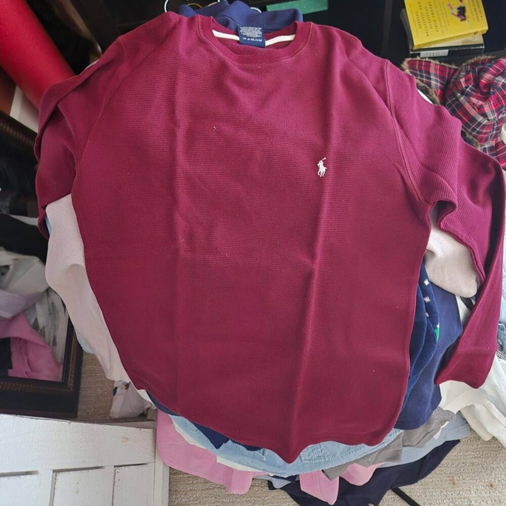 POLO RALPH LAUREN LONG SLEEVE CASUAL SWEATSHIRT RED LIKE NEW